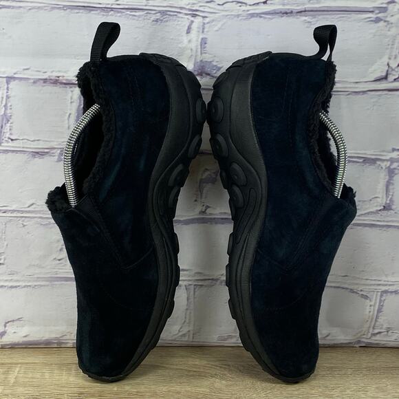 Merrell Jungle Moc Black Cozy Lined Slip On Shoes Men's Size 11.5 Suede Comfort - Picture 5 of 8